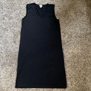 J crew midi cotton dress black size XXS